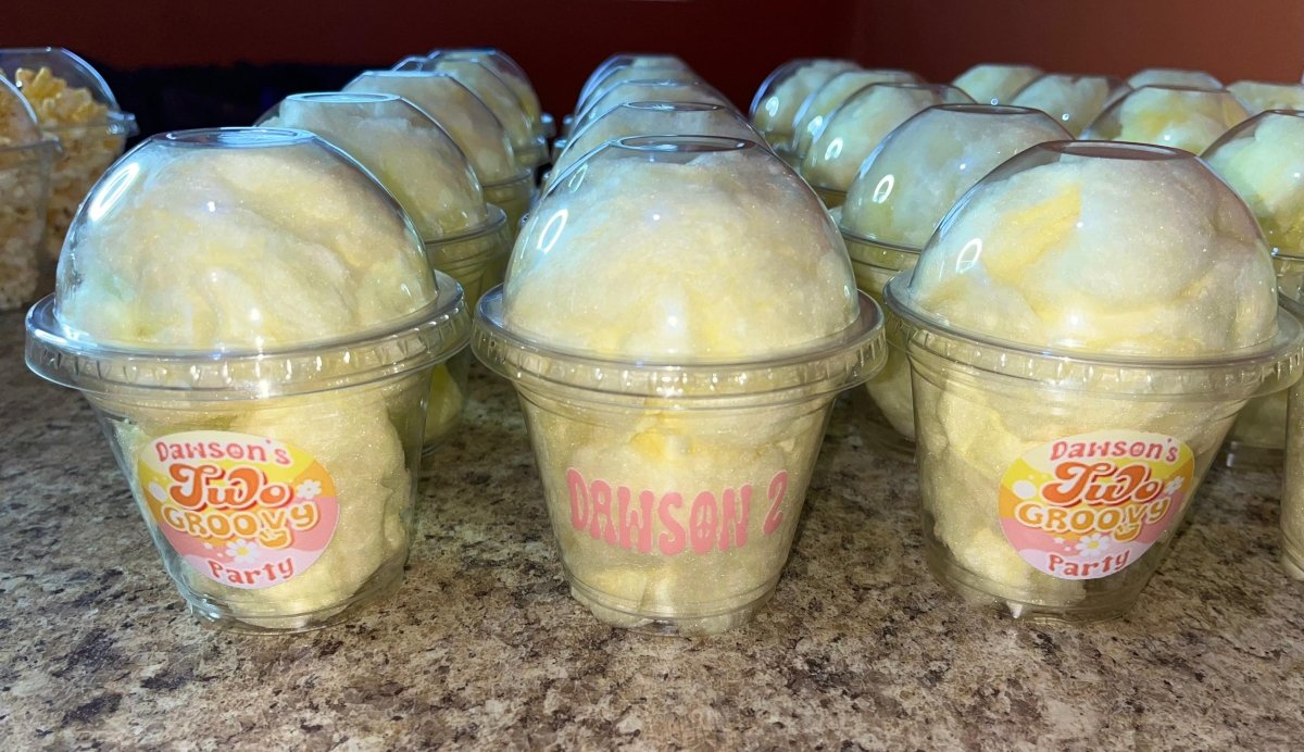 Cotton Candy Cup – Customizable Labels for Any Celebration - Savoury Luxury Events