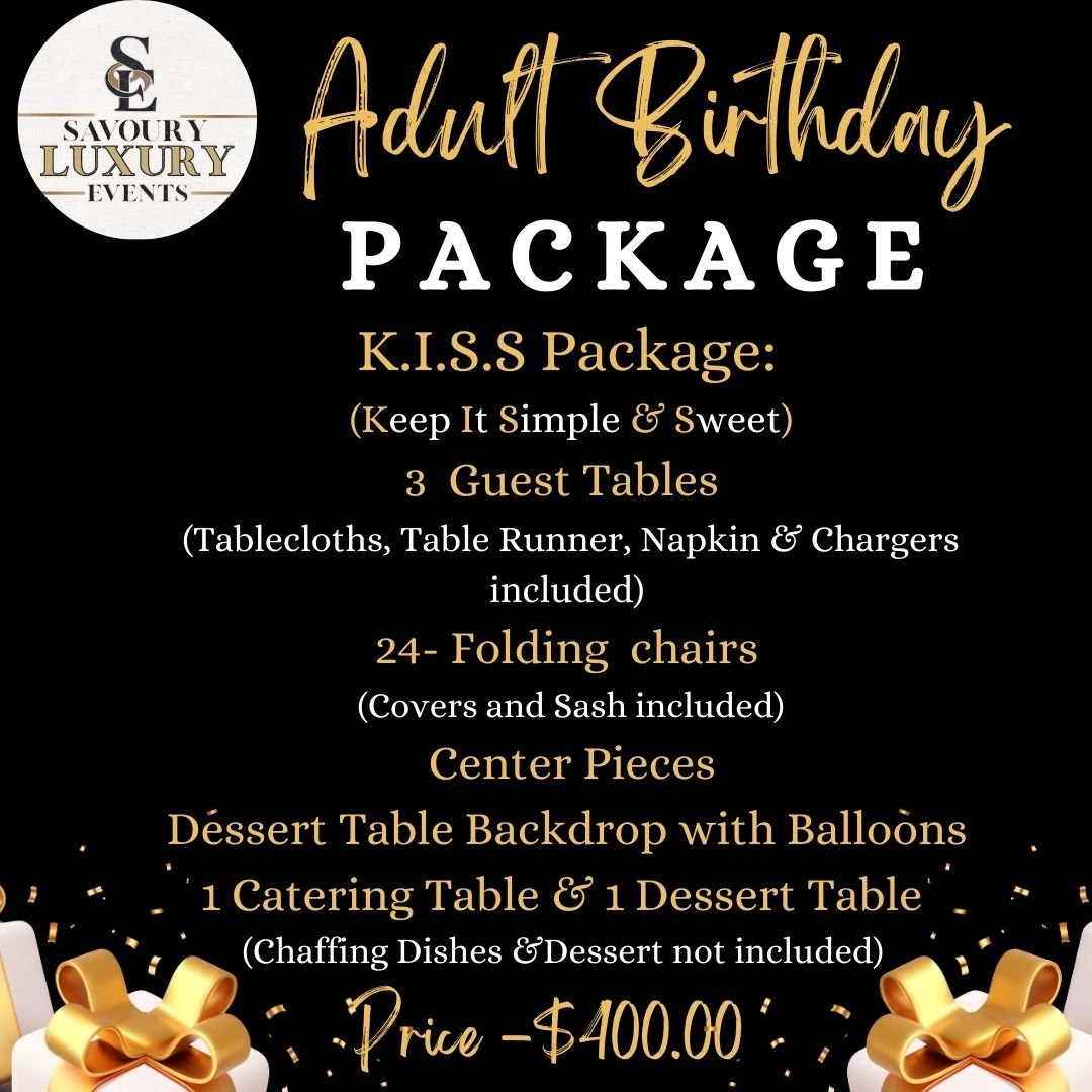 KISS Party Package – Elegant Setup with Tables, Chairs & Decor - Savoury Luxury Events